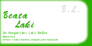 beata laki business card